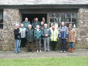 Members and Friends at the Barge Workshop for the traditional Bude Mince Pie Walk