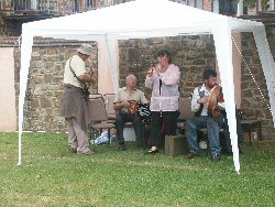 Musicians entertaining at Bude Canal Day