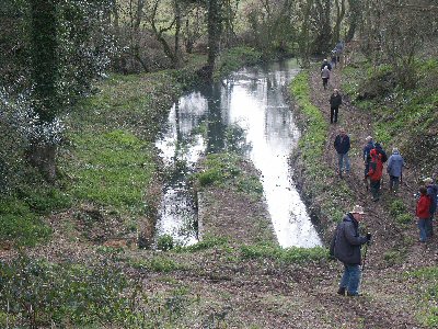 Rolle Canal visitors pass boat bays at foot of Hobbacott Down