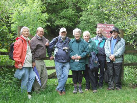 Walkers at the end of the walk on the Tavistock Canal on 19th May.  Photo: Alan Pedrick