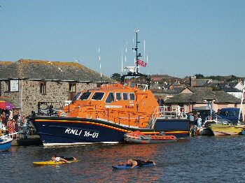 Visiting lifeboat moored in Lower Wharf 2007